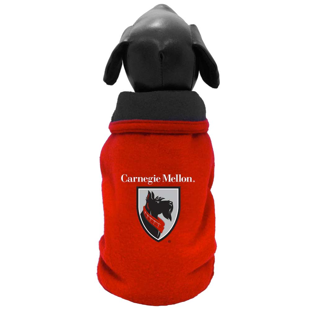All Star Dogs Harvard Crimson Hundemantel – Warmes Fleece Mit Gesticktem Uni-Logo, Klettverschluss, Für Kalte Tage