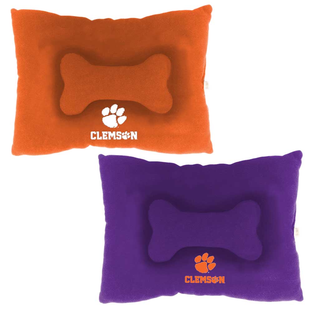 Clemson Tigers Small Pet Bed - Black